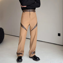 Load image into Gallery viewer, Paneled Contrast Casual Straight Pants
