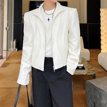 Load image into Gallery viewer, Retro Short Jacket Stand Collar Zipper Jacket
