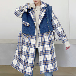 Woolen Waistcoat Plaid Coat