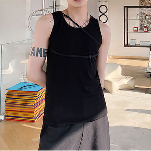 Irregular Straps Slim Fit Sleeveless Tank Top