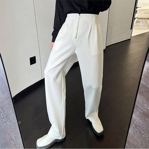 Loose Zip Casual Placket Trousers