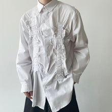 Load image into Gallery viewer, Pleated Trim Long Sleeve Shirt
