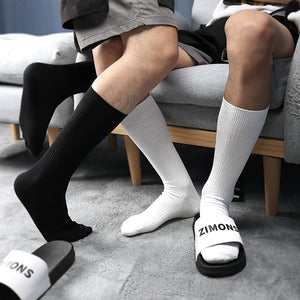 Black White Mid-length Socks