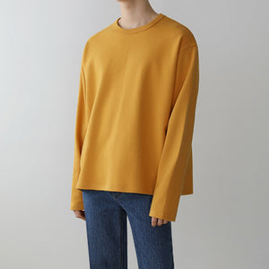 Solid Color Long Sleeve Casual T-Shirt