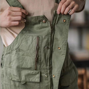 Multi-pocket Cargo Overalls