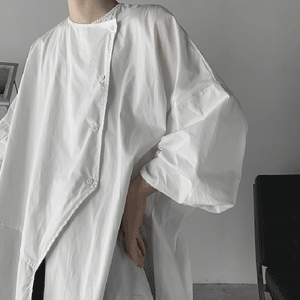 Asymmetric Three Quarter Sleeve Shirt