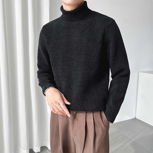 Turnable Turtleneck Slim Fit Knit Sweater