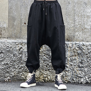 Japanese Dark Crotch Wide Leg Pants