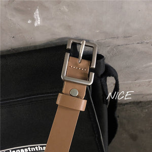 PU Leather Pin Buckle Thin Belt