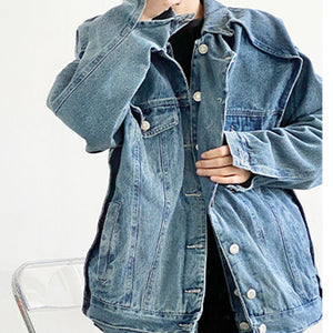 Patchwork Double Placket Denim Jacket