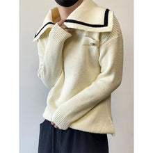 Load image into Gallery viewer, Large Lapel Thick Sweater
