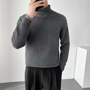 Turnable Turtleneck Slim Fit Knit Sweater