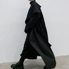 Load image into Gallery viewer, Large Lapel Drawstring Waist Long Coat
