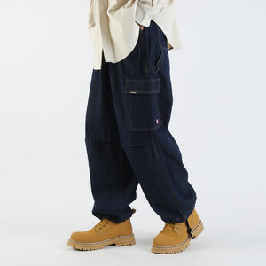 Japanese Loose Wide Leg Cargo Jeans