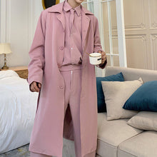 Load image into Gallery viewer, Pink Suit Trench Coat
