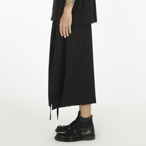 Loose Tie Wide-Leg Culottes