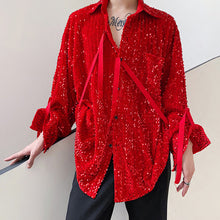 Load image into Gallery viewer, Sequined Red Shirt
