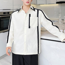 Load image into Gallery viewer, Contrast Webbing Panel Long Sleeve Shirt
