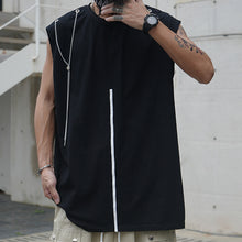 Load image into Gallery viewer, Summer Contrast Line Sleeveless Tank Top
