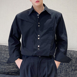 Three-dimensional Cut Long-sleeved Shirt