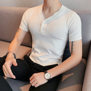 V-Neck Slim Fit Knit T-Shirt