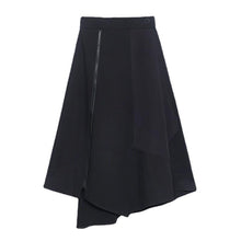 Load image into Gallery viewer, High Waist Zipper Slit A-Line Skirt
