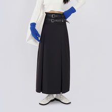 Load image into Gallery viewer, A-line Suit Skirt With Double Belt
