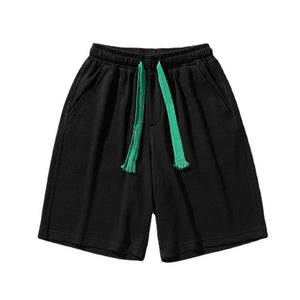 Elastic Waist Waffle Shorts