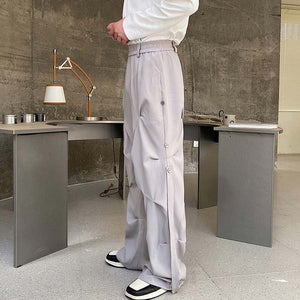 Irregular Wrinkled Cargo Trousers