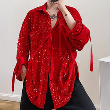 Load image into Gallery viewer, Sequined Red Shirt
