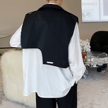 Load image into Gallery viewer, Irregular Hem Single Breasted Cropped Vest
