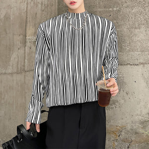 Striped Turtleneck T-Shirt