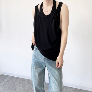 Fake Two Pieces Loose Vest