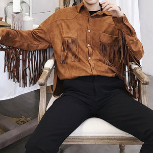 Fringed Long-sleeve Shirt