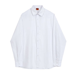 Loose Solid Long-sleeved Shirt