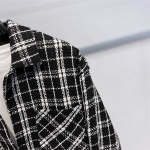 Plaid Weave Shirt Jacket