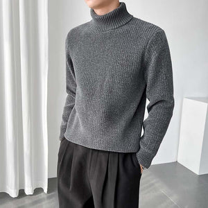 Turnable Turtleneck Slim Fit Knit Sweater