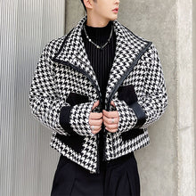 Load image into Gallery viewer, Houndstooth Cropped Casual Jacket
