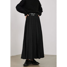 Load image into Gallery viewer, Double Belt Pleated A-line Skirt
