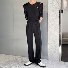 Load image into Gallery viewer, Irregular Belt Embellished Slacks
