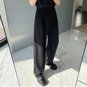 Solid Color Straight Drape Casual Pants