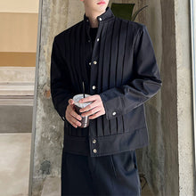 Load image into Gallery viewer, Pleated Stand Collar Jacket
