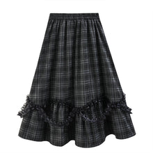 Load image into Gallery viewer, Plaid Lace Skirt
