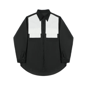 Black White Stitching Shirt