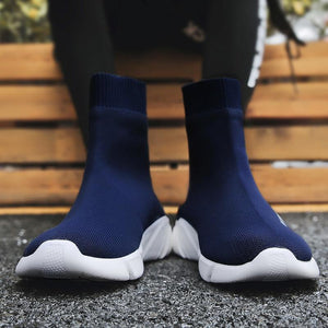 Men Knit Upper Breathable Sport Shoes